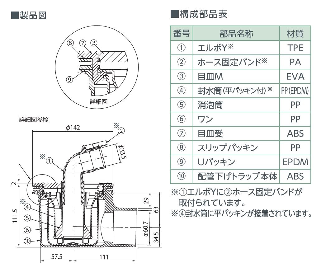 配管下げトラップ テクノテック 洗濯機防水パン 排水トラップの専門メーカーです